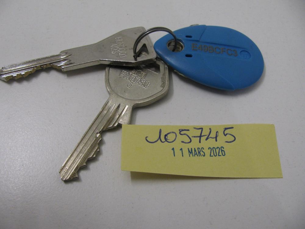 Clés : N° 2026001367 Trouvé(e) le : Wed Mar 11 00:00:00 CET 2026