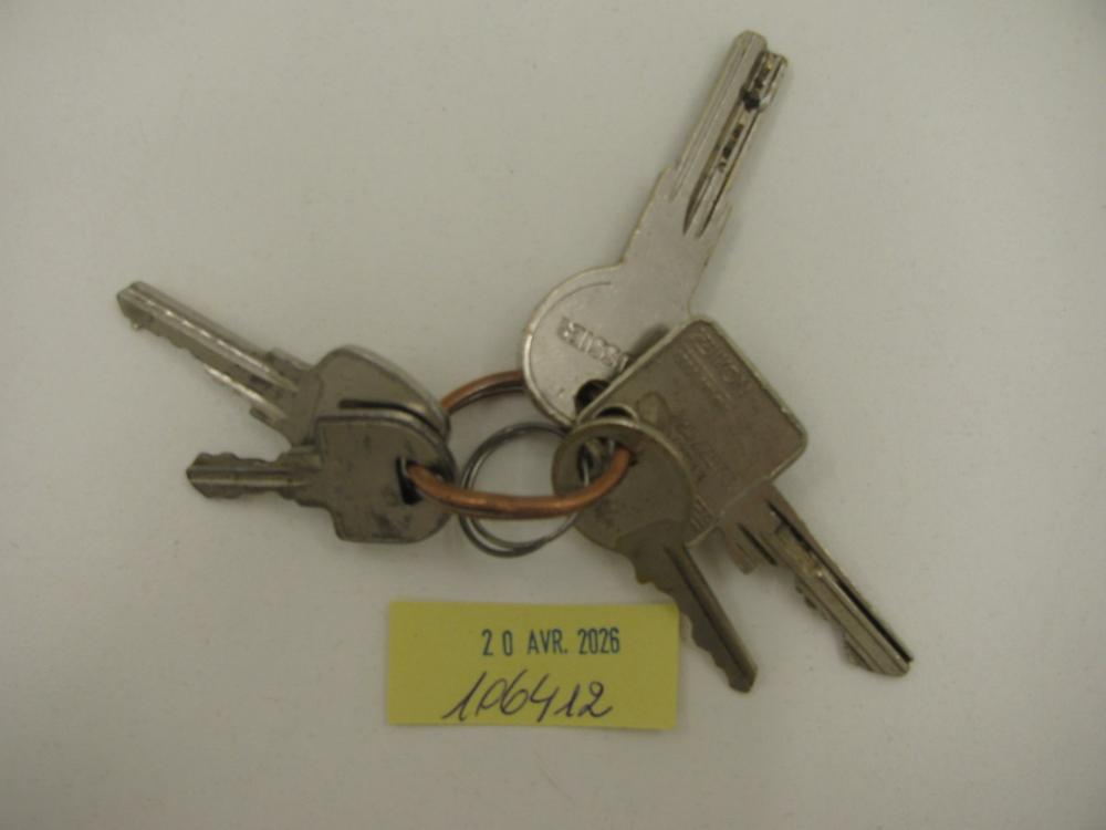 Clés : N° 2026002034 Trouvé(e) le : Mon Apr 20 00:00:00 CEST 2026