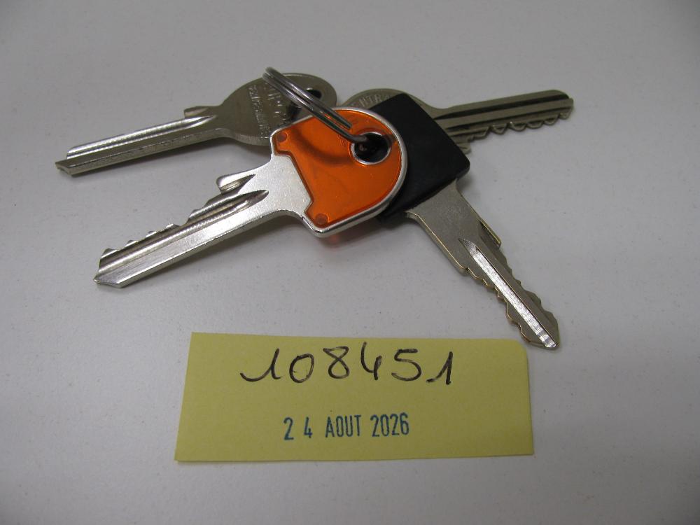 Clés : N° 2026004073 Trouvé(e) le : Mon Aug 24 00:00:00 CEST 2026