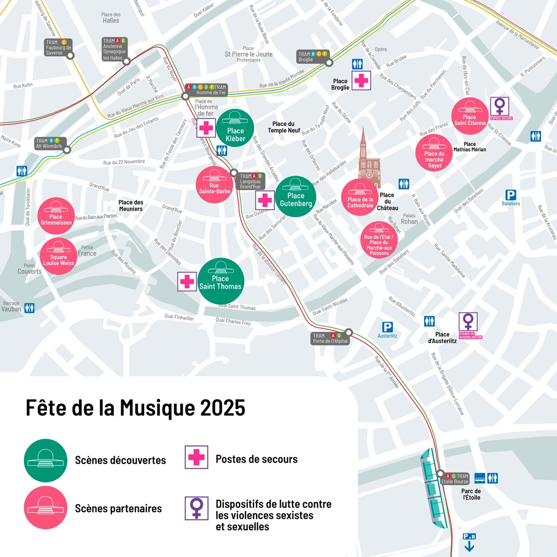 Carte de la fête de la musique 2025