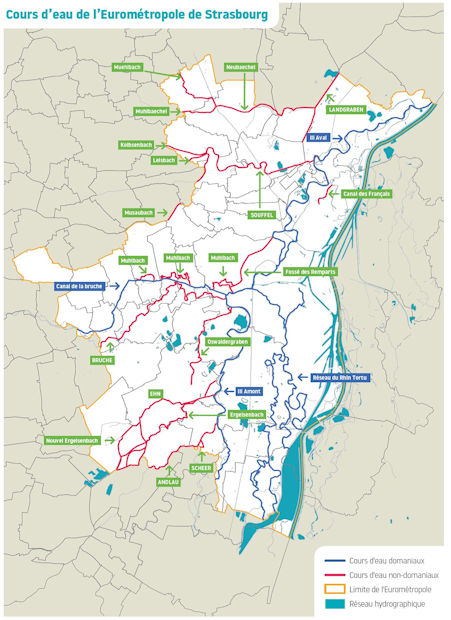 Cours d'eau de l'Eurométropole de Strasbourg