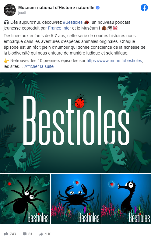 Bestioles sur Facebook